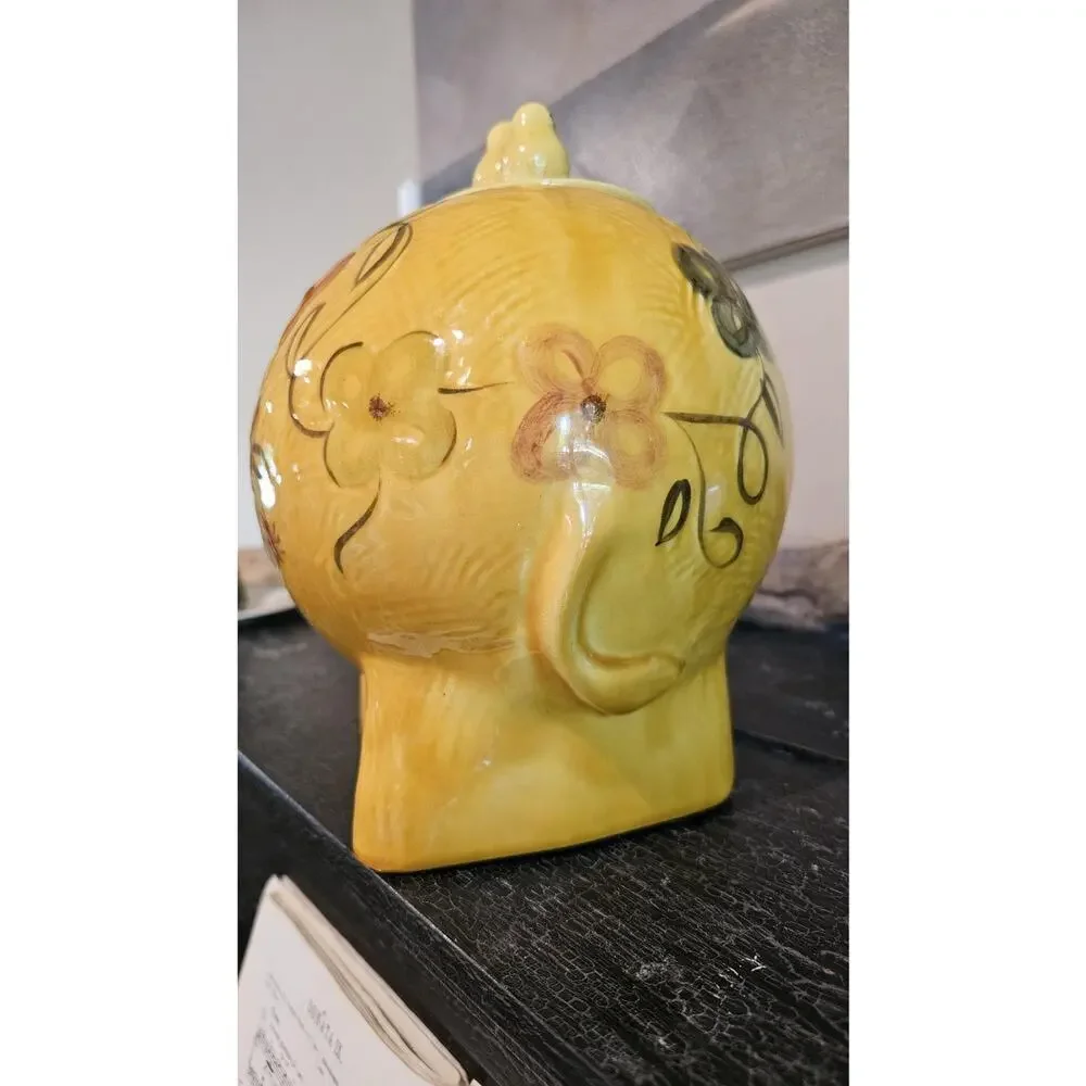 1960s Handpainted Cookie Jar Rhinoceros Named Bartholomew